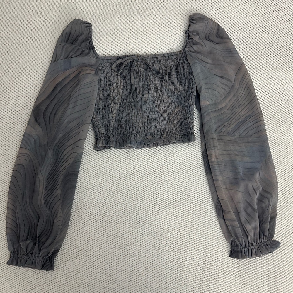 Aritzia Wilfred Saga Blouse Granite Blue Size XS